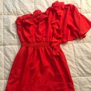 One sleeve mini dress